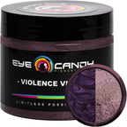 Eye Candy Pigments Premium Purple Mica Powder - Violence Violet (50gr) - for Epoxy, Resin, Soap, Paint, Woodworking, Acrylic Pouring, Bath Bombs, Fishing Lures - DIY Arts and Crafts Additive