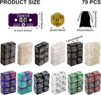 79PCS MTG Dice Counters Bulk Ability Keywords Dice Set, MTG Health Tracker Life Counter Plus 1/+1 Shield Buff Tokens for TCG Magic Card Games Accessories CCG Creature Stats