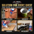 Starbond 4 oz. Medium CA Glue (Premium Cyanoacrylate Super Glue) with Extra Cap and Microtips for Quick Fixes, Woodworking, Woodturning, Hobby Models