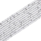 Natural White Howlite Disk Stone Beads 4x2mm 160pcs Rondelle Loose Semi Gemstone Beads for Jewelry Making Design
