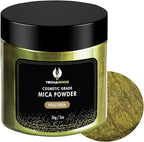 Pickle Green Mica Powder for Epoxy Resin 56g / 2oz. Jar - Techarooz 2 Tone Resin Dye Color Pigment Powder for Lip Gloss, Nails, Colorant for Slime Bath Bombs Soap Making & Polymer Clay