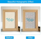 PATIKIL 11.7x8.3" Holographic Sticker Paper, 10Sheets A4 Polypropylene Self-adhesive Transparent Waterproof Laminate Overlay Film for Photo Cards Scrapbook Decorations, Starlight
