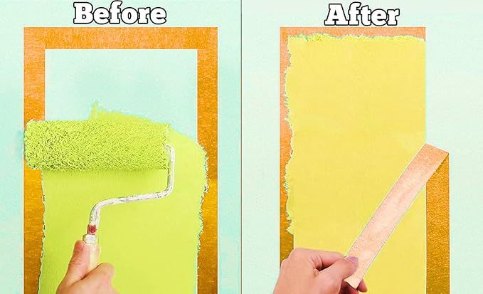 5 Rolls Pinstripe Tape - Masking Tape 1/16", 1/8", 1/4", 1/2", 3/4" - Thin Painters Masking Automotive Tape for DIY, Car, Auto, Paint, Art, Tumblers (Orange)