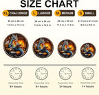 KAAYEE Wooden Puzzles for Adults, 3D Visual Effect Dragon Family Night Reading Wooden Jigsaw Puzzle Unique Shape Wood Puzzle Adult, 3D Effect Flat Puzzle Birthday Family Games (S-8.5 * 8.5 in-95pcs)