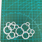 Mvchifay Cutting Dies for Card Making Metal Die-Cuts Scrapbooking Tool Hollow Frame DIY Craft Punch Template Embossing for Paper Album Decor (Bubble string-10.3x6cm)