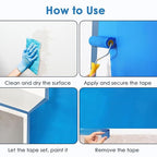 Blue Painters Tape 1.5 Inch Bulk, 32 Roll Painting Tape Blue Masking for Painting Wall DIY Edge, Paint 1.41 Inch 55 Yards X 32 Rolls 1760 Total Yards