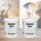 SNOWSUN Titanium White Acrylic Paint, 2 Pack 1 L /42.4 oz Large Bulk Acrylic Paints, Gloss Non-Toxic Heavy Body Paints - Thick Art Paints for Multi-Surface Canvas Wood Ceramic Fabric Wall- Ideal for Artists & Beginners