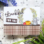 Metal Cutting Dies DIY Merry Christams Embossing Stencil Template Scrapbooking Card Making Mold Photo Album Arts Crafts Tools (Thankful Grateful for you-10.5x5.4cm)