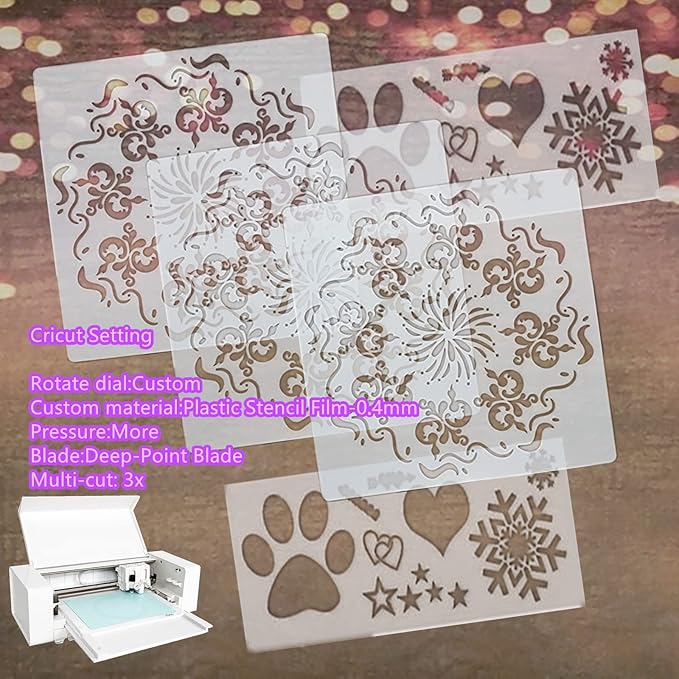 BANLTRE 5 Pack 24" x 36" 10mil/0.25mm Thick Clear Blank Stencil Sheet for Cutting,Craft Plastic Sheets (24" x 36" / 10mil)