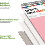 Soucolor 9"x12" Sketch Book 2-Pack: Halloween & Christmas Art Supplies for Kids Ages 5-15, Teens & Adults, Creative Gift Set for Birthdays, School Projects, and All-Season Crafting