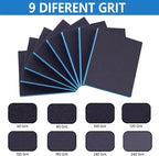 8 Pack Sanding Sponge, 60 150 240 320 Coarse Medium Fine Grits Sanding Block,Wet Dry Sandpaper Block Sandpaper Sponge for Wood Metal FurniturePaint and Drywall
