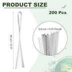PATIKIL 32 Inch 22 Gauge Floral Stem Wire, 5 Pack/200 Pieces Bouquet Stem Paper Wrapped for DIY Crafts Flower Arrangements, Silver Tone