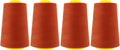 Mandala Crafts 4 Pack of Serger Threads Cones Spools - 40S/2 24000 Yards Polyester Terracotta Threads for Sergers Machine and Overlock Quilting Sewing Machine