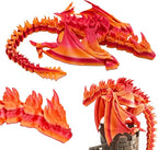 Wyvern Castle Dice Tower (with 5 polyhedral dice and a Dragon) for Table Games, D&D & RPG Games, Perfect Table Decoration and Party Surprise Gifts (Red Gold)