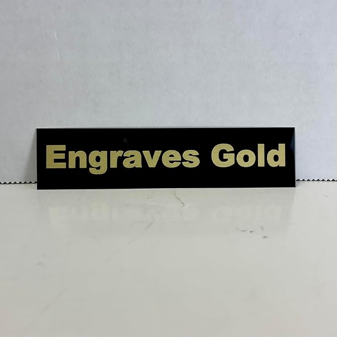 Blank Metal Plates for Laser Engraving - 4 Pack | Aluminum Sheets 0.020" Thick | CO2, Diode, Fiber Laser Compatible | Multiple Sizes & Colors (Black (engraves gold), .75x2 inch)