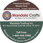 Mandala Crafts 0.5mm 109 Yards Kelly Green Cotton Waxed Cord for Jewelry Making Bracelet Cord Waxed String - Beading String Thread Jewelry Cords for Necklaces String