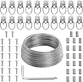 Mr. Pen- Picture Hanging Wire Kit, 100Ft Picture Wire Hanging, D Rings Picture Hanging, Picture Frame Hanging Kit, Picture Frame Wire, Wall Hanging Kit, Wire for Hanging Pictures, Painting Hanging Kit
