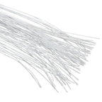 PATIKIL 30 Gauge 16" Floral Stem Wire, 100 Pcs Paper Wrapped Iron Artificial Flower Stem Accessories for DIY Bouquet Stem and Craft Decoration, White