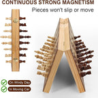 17 Inch Large Chess Set for Adults & Kids, Foldable Wooden Chess Board for Kids, Portable Magnetic Chessboard Game for Adults