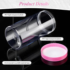 SATINIOR 12 Pack 32 oz Plastic Container Jars with Lids Round Clear Travel Cosmetic Container Slime Jars for Toiletries, Lotion, Cream, Ointments, Makeup, Rhinestone, Samples, Kitchen Storage(Pink)