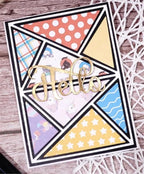 Mvchifay Cutting Dies for Card Making Metal Die-Cuts Scrapbooking Tool Hollow Frame DIY Craft Punch Template Embossing for Paper Album Decor (Big Triangle Rectangle frame-10.1x14cm)