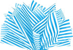 Flexicore Packaging Turquoise Blue Pin Stripe Print Gift Wrap Tissue Paper Size: 15 Inch X 20 Inch | Count: 100 Sheets | Color: Turquoise Pin Stripe
