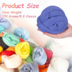 PATIKIL Wool Roving Yarn, 250G/8.8OZ Felting Wool Pure Roving Yarn, Blue