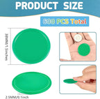 Coopay 1 1/2 Inches Plastic Poker Chips Learning Counters Disks Bingo Chip Counting Discs Markers for Math Practice and Poker Card Game Tokens, Teaching Rewards, 200 Pieces (Green)