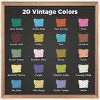 Liquid Chalk Markers for Chalkboard Erasable (20 Vintage Colors) - Bold Dry Erase Marker Chalk Pens for Blackboard, Windows, Bistro, Glass - 6mm Reversible Tip
