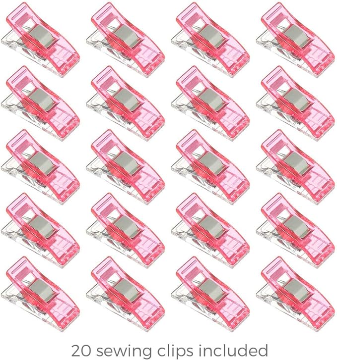 Rotary Cutter Set pink - Quilting Kit incl. 45mm Fabric Cutter, 5 Replacement Blades, A3 Cutting Mat, Acrylic Ruler and Craft Clips - Ideal for Crafting, Sewing, Patchworking, Crochet & Knitting y