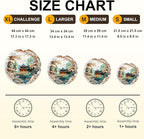 KAAYEE Wooden Puzzles for Adults, 3D Visual Effect Chinese Landscape Painting Wooden Jigsaw Puzzle Unique Shape Wood Puzzle Adult, 3D Effect Flat Puzzle Birthday Family Games (S-8.5 * 8.5 in-100pcs)