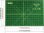 Thickness-Upgraded 12" x 18" Self Healing Sewing Mat, WerkWise Rotary Cutting Mat, Double Sided 5-Ply 12x18 Inch Cutting Board for Quilting, Fabric, & Crafts, Use with Rotary Cutters (Green & Black)