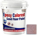 Epoxy Colored Sand Floor Paint, Epoxy Floor Paint for Concrete, High Gloss Marble Effect Coating, Waterproof Non-Slip Concrete Paints, Suitable for Indoor/Outdoor Use (Pink,128 oz/4 kg)