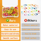 Jmuiiu 100pcs Metal Stitch Markers, Spiral-Shaped Stitch Markers for Crocheting, Colorful Crochet Ring, Crochet Markers for Crocheting and Knitting with Storage Box