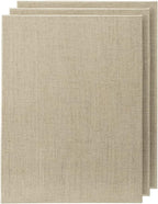 Senso Clear Primed Linen Panels - 3x3-3 Pack of Panels for Painting Oils, Acrylics, Pastels and More