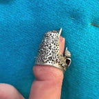 Open Nail Acorn Thimble, Thimbles for Hand Sewing, Metal Thumb Thimble Shield Accessories, Sewing Thimble Finger Protector for Needlework, Hand Embroidery Craft-3pcs