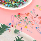 Swpeet 440Pcs 32mm/ 1.26 Inch Colorful Safety Pins Assortment Kit, Rust Resistant Steel Small Safety Pin Kit with Clear Case, Mini Safety Pins for Sewing, Clothes, Craft Arts