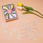 Mvchifay Cutting Dies for Card Making Metal Die-Cuts Scrapbooking Tool Hollow Frame DIY Craft Punch Template Embossing for Paper Album Decor (Whirl Frame-14x10cm)