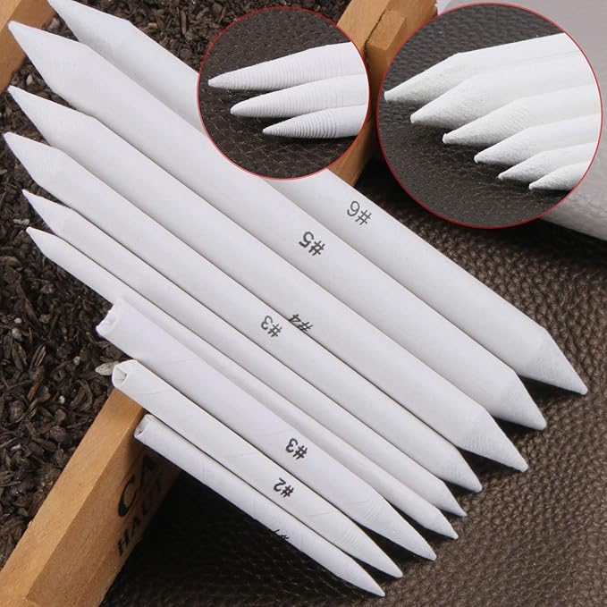 FEBSNOW 48 Pcs Blending Stump and Tortillions, Paper Art Blenders, Art Pencils, Drawing Pencils for Artists Student Sketch Drawing Tools, Drawing Supplies