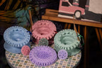 Paint Puck CollapsiBowl Paint Brush Cleaner Rinse Cup (Purple) - Collapsible Paint Water Cup & Brush Cleaner with Brush Holder, Squeegee Lips & Drip Tray for Acrylic, Watercolor & Art Supplies