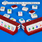 Acrylic American Mahjong Tile Set 1.2-inch Mahjong Tile Set 166 American Mahjong Set