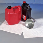 PIG Oil Absorbing Mat Pad in Dispenser Box Absorbs Oil and Fuel Repels Water 14-Ounce Absorbency 15" x 20" Box of 200 MAT485