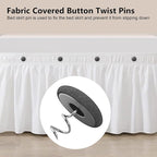 Linen Fabric-Covered Twist Pins - 8 Colors Upholstery Pins & Bed Skirt Pins -Used to Secure Sofa Cushion, Armrest Covers, Furniture & Bed Skir(12, Dark Gray)