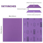 Sandpaper 120 Grit 20 PCS, Wet Dry Sanding Sheets 9 x 11 Inch, Purple Alumina Abrasive Sand Paper for Wood, Metal, Drywall, Resin, Automotive Sanding, Polishing, Grinding, by POLIWELL