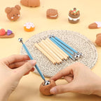 Teenyyou 6 Sets Dot Painting Tools 60 Pcs Clay Pottery Modeling Metal Embossing Tools Ceramic Clay Dotting Supplies for Painting Mandalas Pottery Art Rock