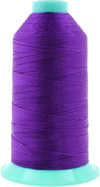 Mandala Crafts Bonded Nylon Thread True Purple Heavy Duty Sewing Threads - 800 YDs Size 277 840D T270 Tex 270 Thread for Leather Jeans Weaving Outdoor Marine Upholstery Threads