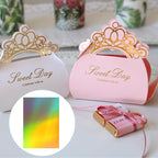 PATIKIL 11.7x8.3" Hot Stamping Foil Paper Sheet, 20 Sheets A4 Heat Transfer Hot Stamping Paper Foil for Leather DIY Logo Decor Craft Gift Package Scrapbook Card, Laser Gold