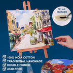 Canvas Panels 12x16 Inch 12-Pack, 10 oz Primed 100% Cotton Canvases for Painting, White Blank Flat Canvas Board for Oil Acrylics Watercolor Tempera Paints