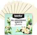 Teenitor Jasmine Oil Blotting Papers for Face - 100 Sheets, Oil Control Film Absorbing Sheets for Oily Skin, Men & Women