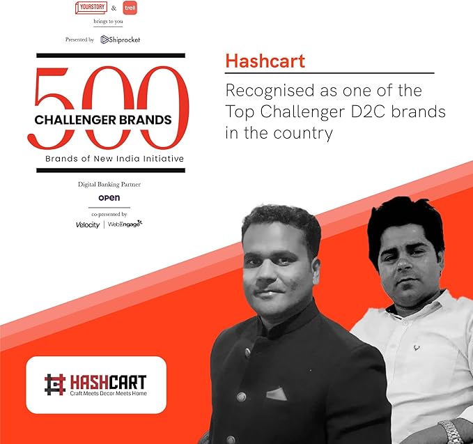 HASHCART® Pottery Printing Blocks Stylish Border Pattern Wooden Stamps (Set of 5) Handcarved Indian Textile Printing Blocks, Wooden Clay Stamps for Crafting on Fabric, Card
